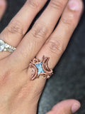 Wire Wrapped Blue Topaz Ring